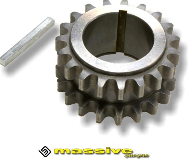 Massive Speed keyed Duratec / MZR crank drive gear with key