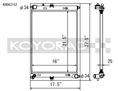 Koyo 2016 Mazda MX-5 Miata 2.0L I4 (MT) Aluminum Radiator
