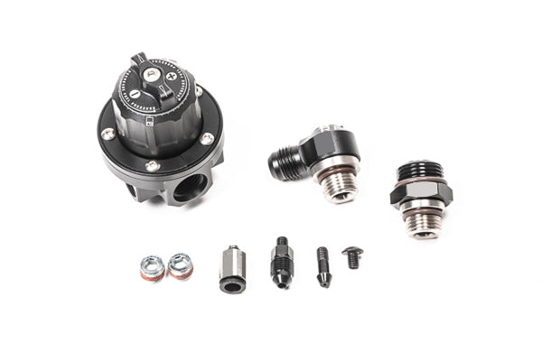 Fuel pressure regulator with fittings and hardware from the Miata fuel system package
